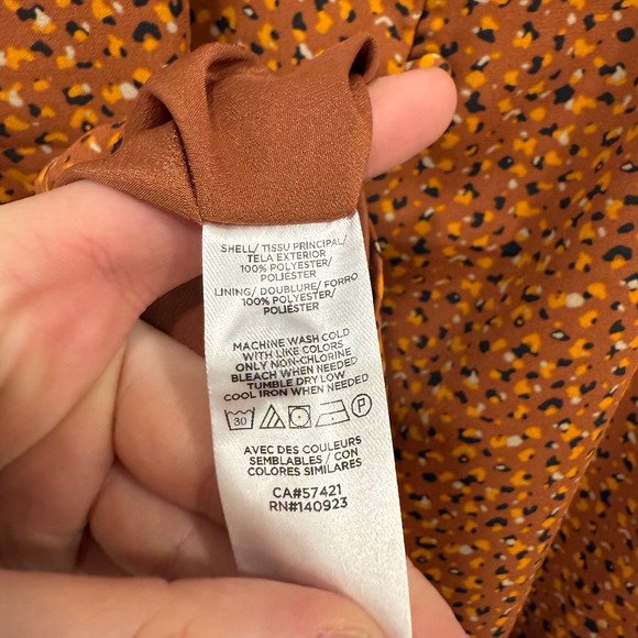 LOFT Outlet Petite‎ Brown Ditsy Floral Print Camisole Top Buttons - Picture 5 of 8